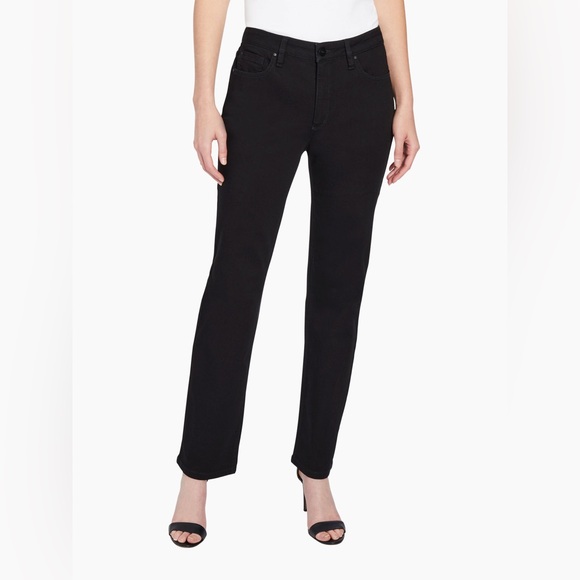NWT. Jones New York. Lexington Straight Jean. 4. Onyx with Pocket Embellishment - Picture 1 of 12